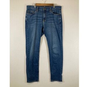 Athletic Fit Banana Republic Mens 34x34 Blue Travel Jean Medium Wash Stretch